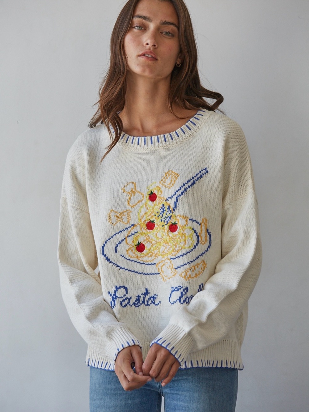 W2684 Pasta Club Sweater